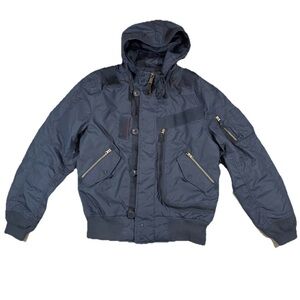 Alpha Industries Men's Military Helo Water Resistant Bomber Jacket Size L Gray